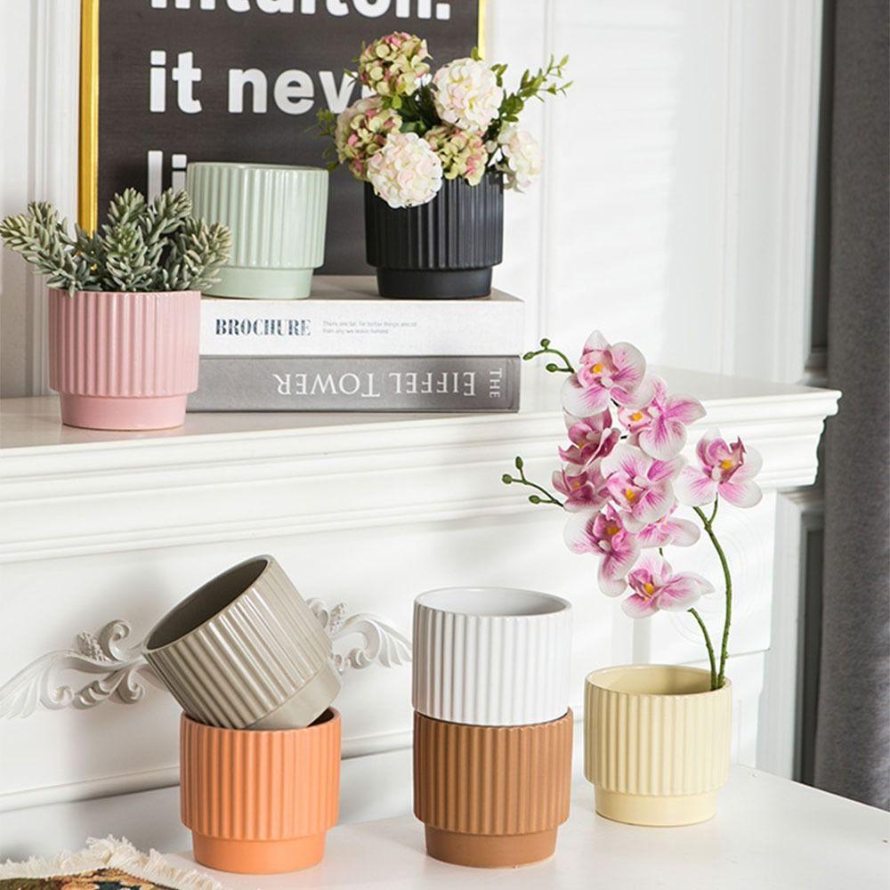 Creative Ceramic Flowerpot DIY Succulent Pots Mini Ceramic Plant Pots  Desktop Decoration