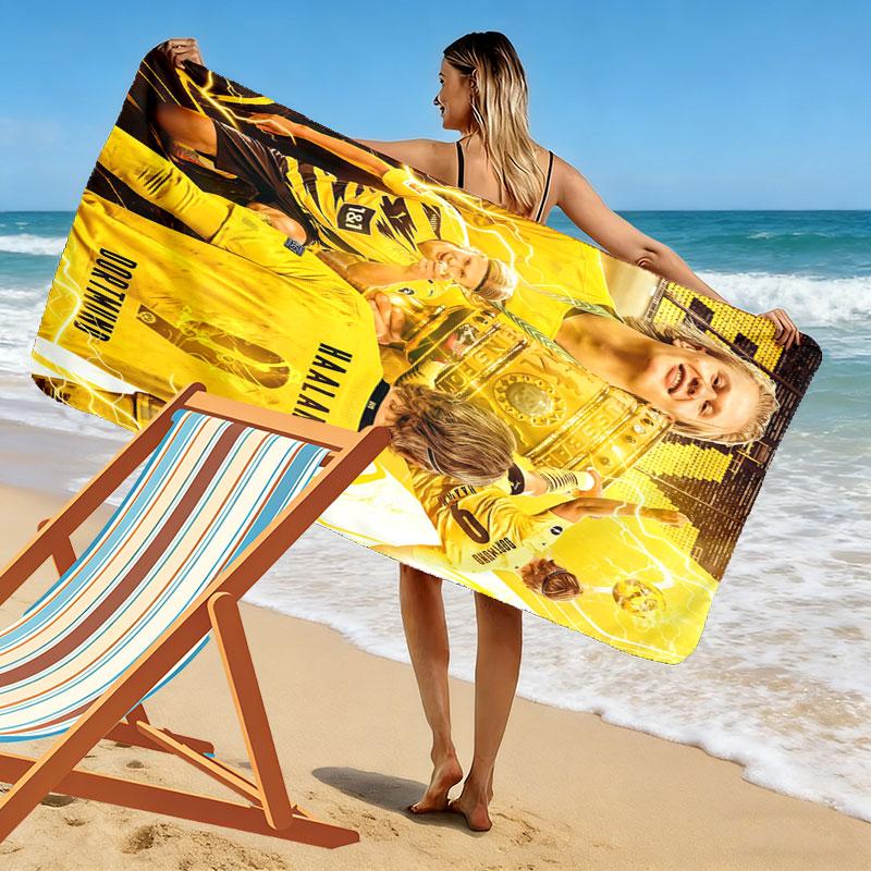 Erling Haaland Glory Beach Towel, Large Soft Quick Dry Towel for Beach Camping Swimming