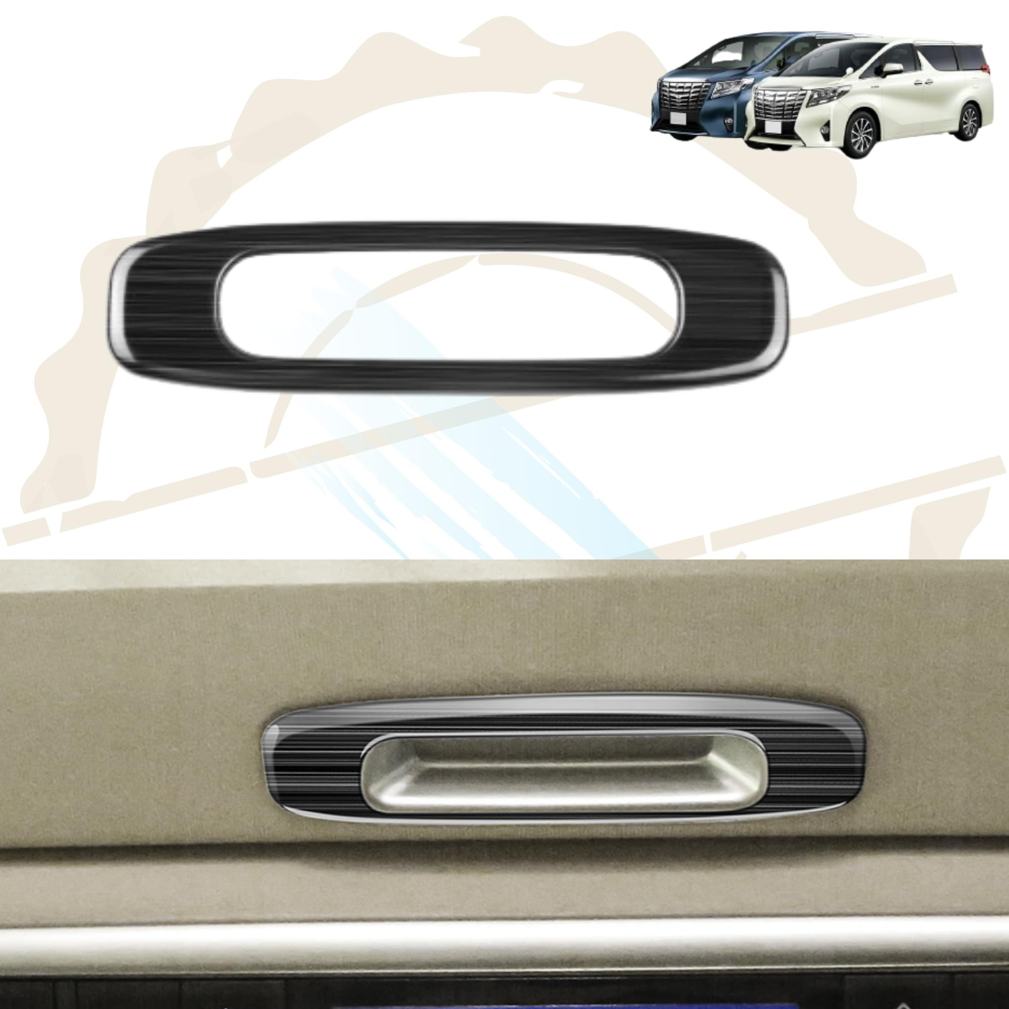 

DodoxDIY Compatible Alphard Vellfire 30 Series Early Late Accessory Roof Window Handle Switch Panel Cover Interior Parts Hairline Black stainless чёрный