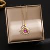 Elegant Korean Micro-Inlaid Titanium Necklace - Luxurious Women's Clavicle Chain, Non-Fading, Unique Minority Design.