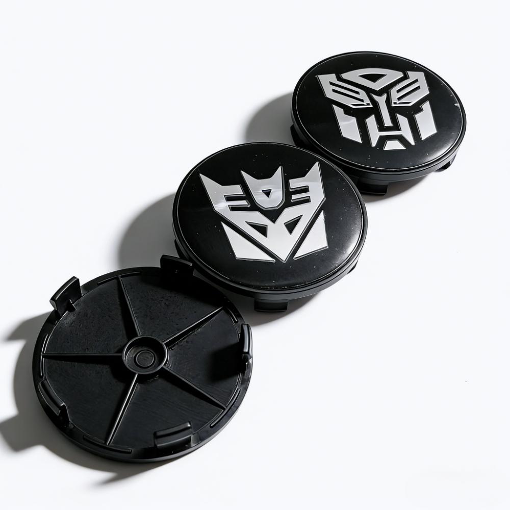 4pcs Transformers Logo Emblem Car Wheel Center Caps OD 68MM 63MM Wheel Hub Cap Optimus Prime Decepticons Badge Rim Hubcaps Cover