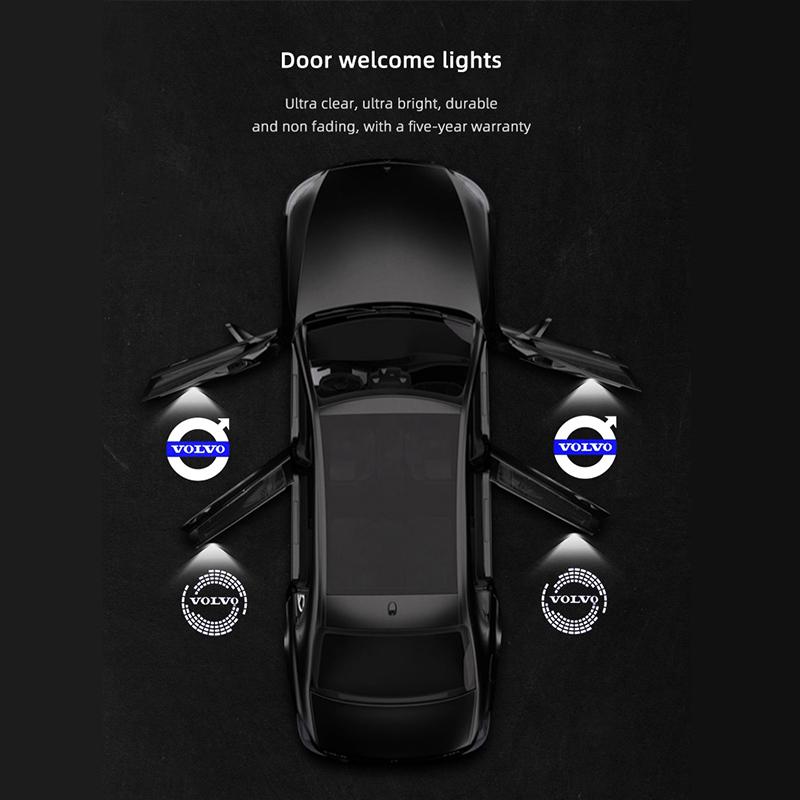 Car HD Projector Door Light Welcome Lamps Accessories For Volvo XC90 V90 V60 XC60 V40 S80 S60 S90 C40 XC40 V70 XC70 C30 C70 EX90