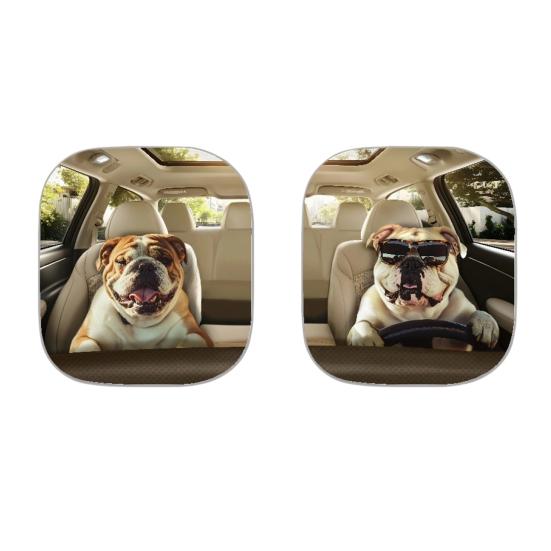 2Pcs Animal Print Car Sun Shade High-Density Aluminum Foil Windshield Sunshade Blocks UV Rays Sun Visor All-Season Protection Vehicle Sun Protector
