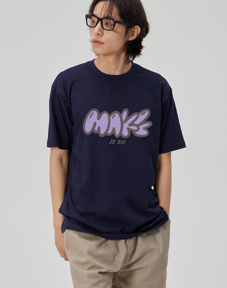 Make It Two [Make] Crew Neck Tee_Navy Xxl