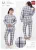 Kaituck Family POLO BCS Women's Yarn-Dyed Viyella Brushed Shirt Pajamas, Long Sleeve, Check Pattern, Spring/Autumn, Sizes M/L (M, Ivory)