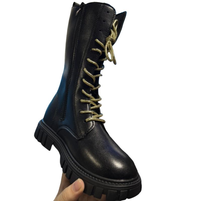 Dívčí zimní korejské a britské stylové boty Martin Princess