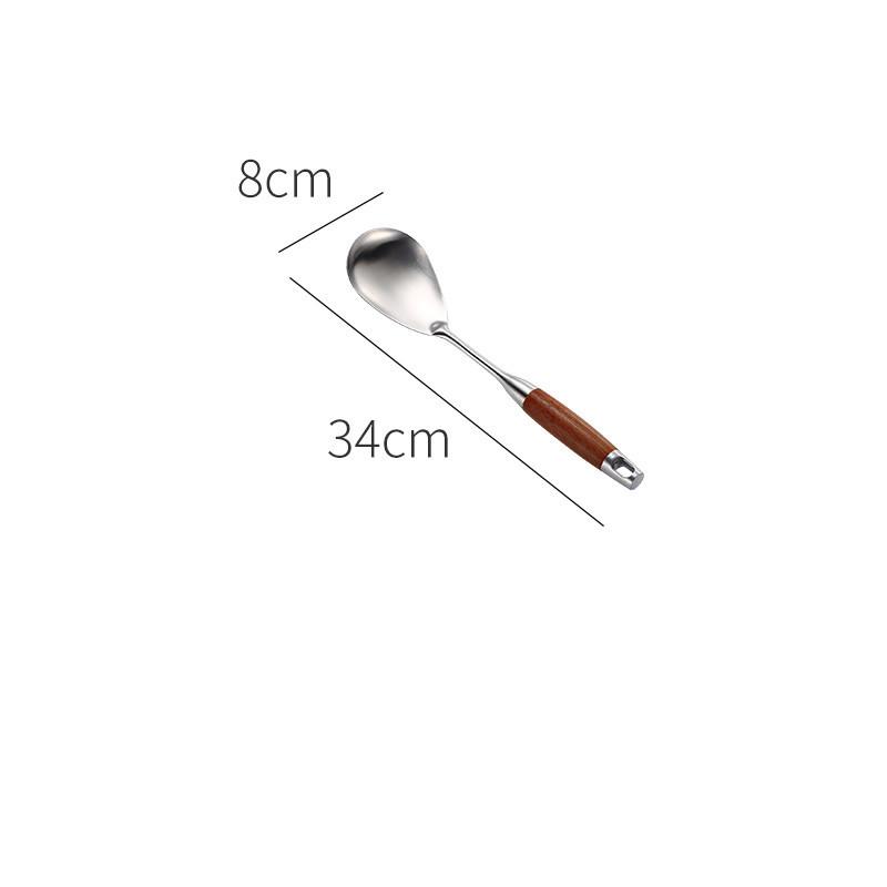 Churong 304 Stainless Steel Rice Spoon with Rosewood Handle