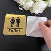 3,94-tommer Akryl Toilet Skilt Til Mænd Og Kvinder, Badeværelses Identifikation, Runde Og Firkantede Toilet Spejl Klistermærker Til Boligindretning.