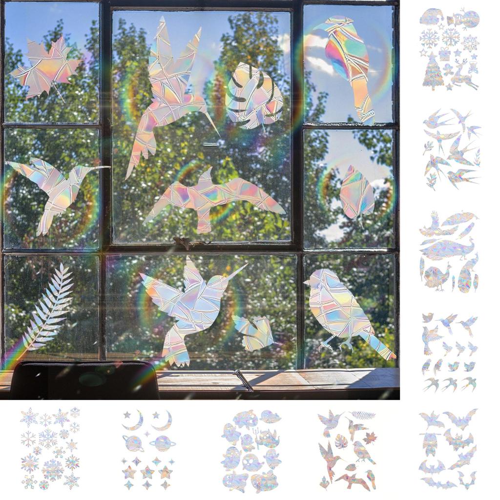 Fjäril Regnbågsprisma Pvc Fönsterdekal För Vardagsrum Och Sovrumsdekor
