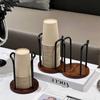 1pc Disposable Cup Storage Holder Rack Shelf Water Tea Cups Wood Dispenser with Longer Stick Mug Display Stand Organizer Supplie
