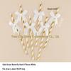 Disposable Paper Straw Bow for Children's Birthday Cupcake Decoration