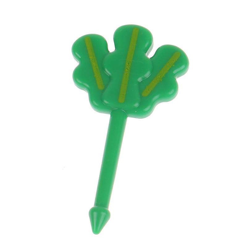 8Pcs Kids Fruit Picks Needle Stick Toothpicks Mini Leaf Shape Fruit Cake Dessert Food Forks Lunch Box Decor Bento Accessories
