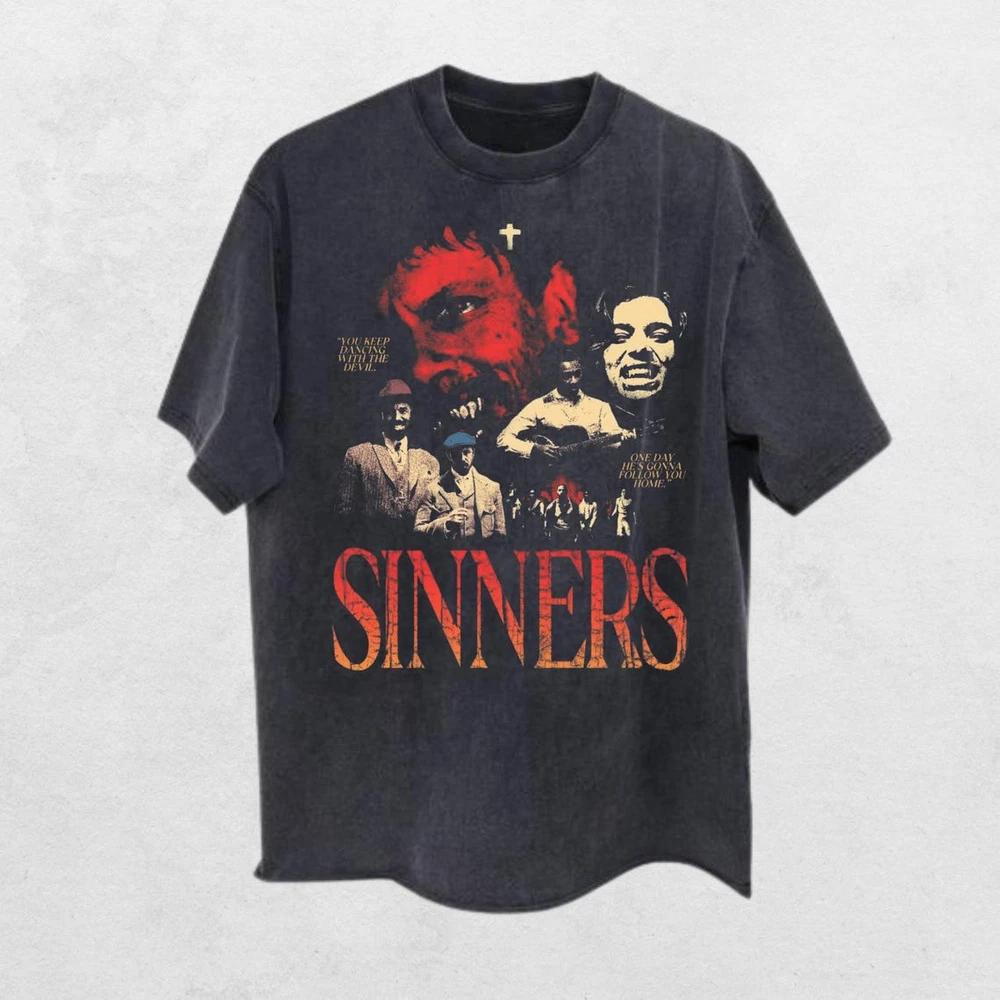 Sinners Movie Shirt Film Graphic Tshirt S
