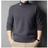 Men's Wool Blend High Neck Sweater - 2025 Autumn/Winter Casual Printed Knitwear
