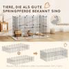Small Animal Cage, Outdoor Enclosure, Modular Construction, 0.72 m² Area, Steel, Black