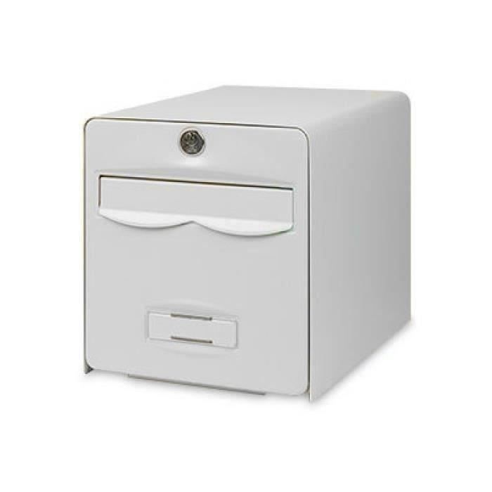 BURG WACHTER Galvanized Steel Balthazar Letterbox - 1 Door - White