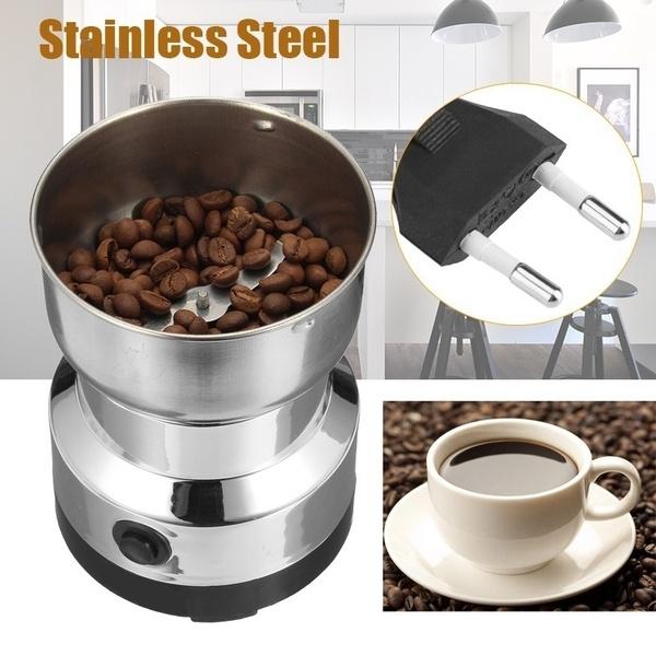 Elektrische Kaffeebohnenmühle aus Edelstahl für Zuhause und Küche, 220 V, EU/AU/UK/US