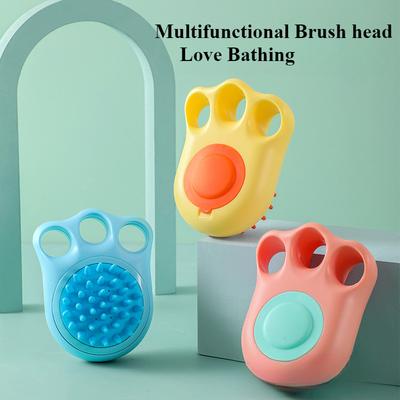 1Pcs Pet Supplies Silicone Bath Brush Massage Comb Silicone Soft Multifunctional Head Brush Cat Cleaning Comb