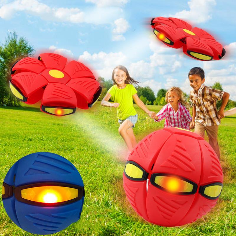 New Arrival Flashing Disc Ball Toy Elastic Bouncing Ball For Stress Relief Parent-child Interaction Plastic Material 25*25*5 Spec
