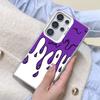 For Samsung Galaxy S25 S22 Ultra Plus S21 FE S24 S23 Ultra Plus FE Laser Phone Case Funny Melted Ice Cream Pattern Cover Fundas