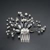 Shiny Faux Pearl Rhinestone Women Hairpin Bridal Comb Wedding Banquet Headdress
