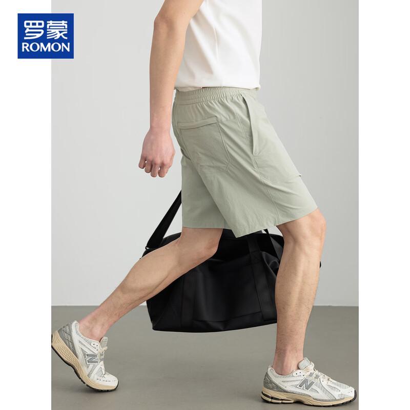 Romon Men s Ice Silk Multi-Pocket Casual Shorts L