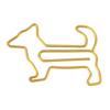 100Pcs Gold/Silver Dog Shape Paper Clips Dog Shape Portable Paper Clips Cute Paper Clips  Stationery