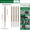 1-13mm Cobalt HSS Twist Drill Bit Straight Shank Hex Carbide Tip for Metal Stainless Steel Iron 304 Drilling