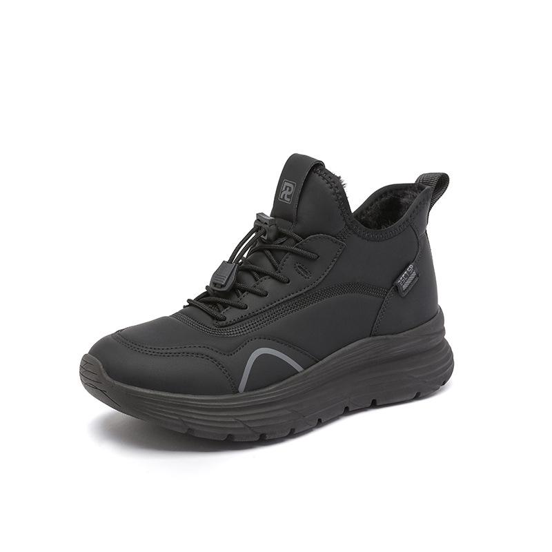 

Женские легкие осенние водонепроницаемые кожаные кроссовки, повседневная обувь на мягкой подошве YL70281M Size 35 чёрный