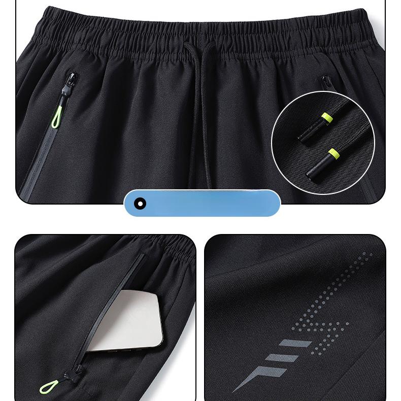 Ice Silk Shorts for Men In Summer Loose Casual Five Quarter Length Pants Plus Size Quick Drying Ultra-thin Sports Big Shorts