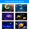 Stropní projektor 6 v 1 360° nastavitelné planety Mlhoviny Měsíční planetárium Projektor pro pokoj