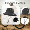 Sun Bucket Hat Fishing Breathable Protection Wide Brim with Inner Hard Shell for Golf Summer