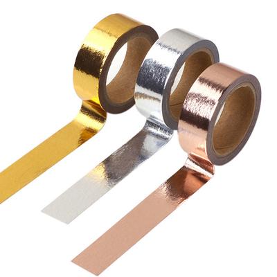 1 Stück 5 m Goldprägung Washi Tape Dekorativer Masking Adhesive Scrapbooking Schreibwaren Klebeband Schreibwaren Aufkleber Fototagebuch