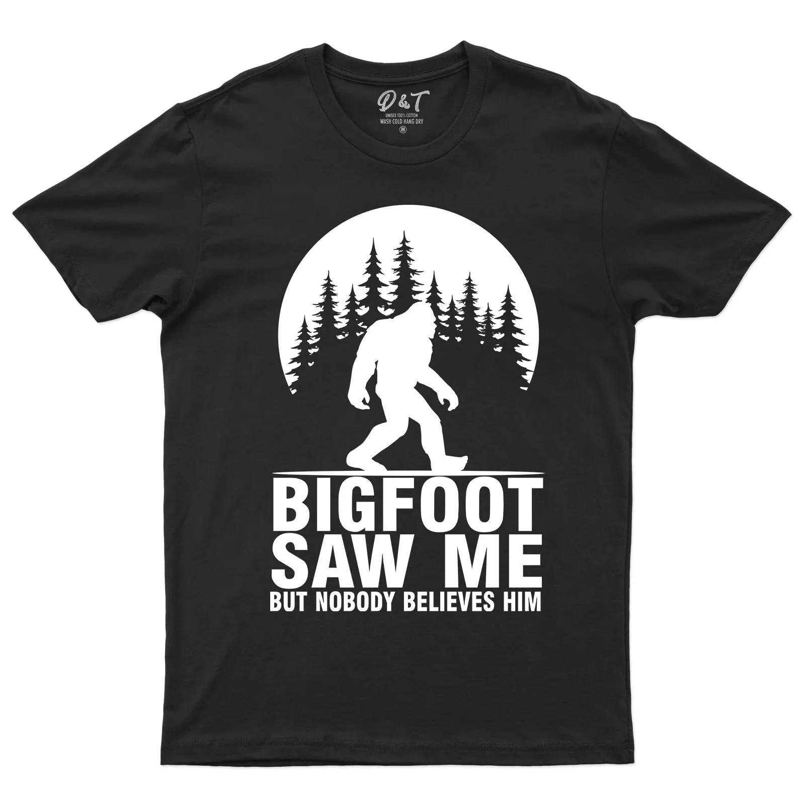 

Сасквоч видел меня, но ему никто не верит. Забавная мужская футболка для кемпинга и походов. M