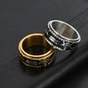Rotating Titanium Steel Ring Stackable Punk Jewelry for Men Vintage Gothic Style Finger Ring