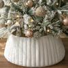 1pc White Christmas Tree Collar Tree Skirt Style Base Cover Rustic Protector Bohemian Artificial Tree Collars for Trees