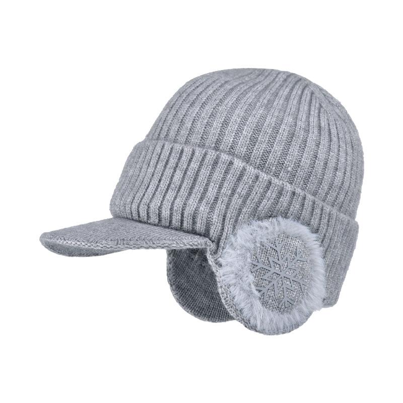 

Зимняя защита ушей утиный язык сумка голова шляпа для улицы езда плюшевая шерстяная шапка мужская холодная и теплая вязаная бейсболка