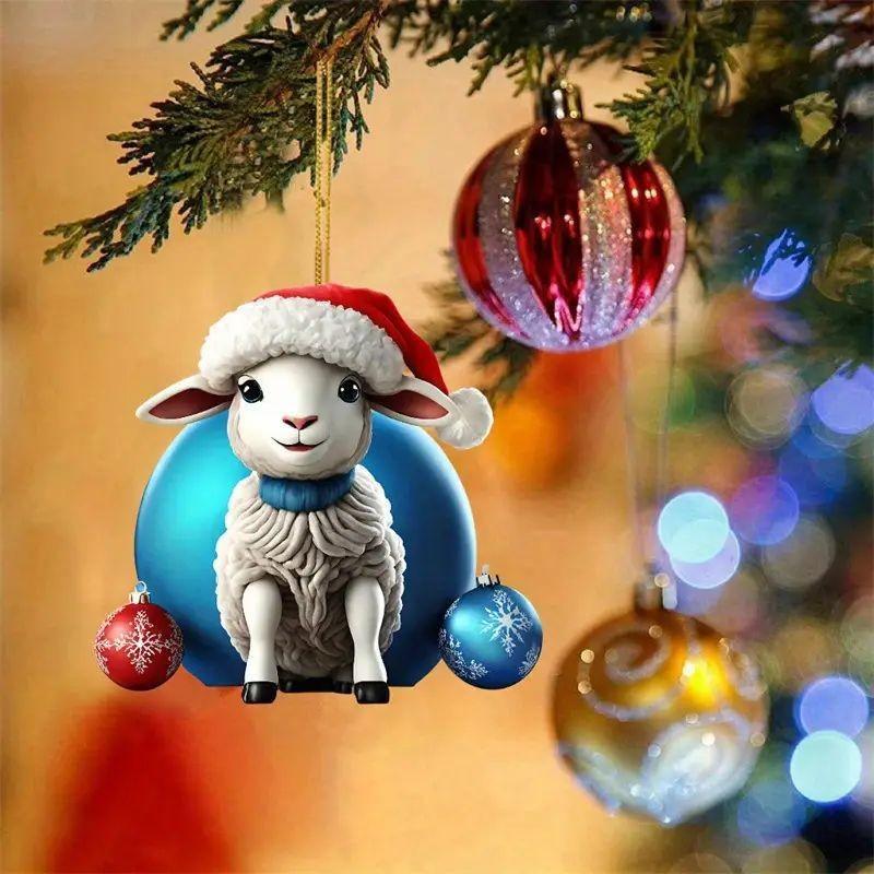 Car Acrylic Delightful Ornament Cute Christmas Tree Decoration For Home Auto And