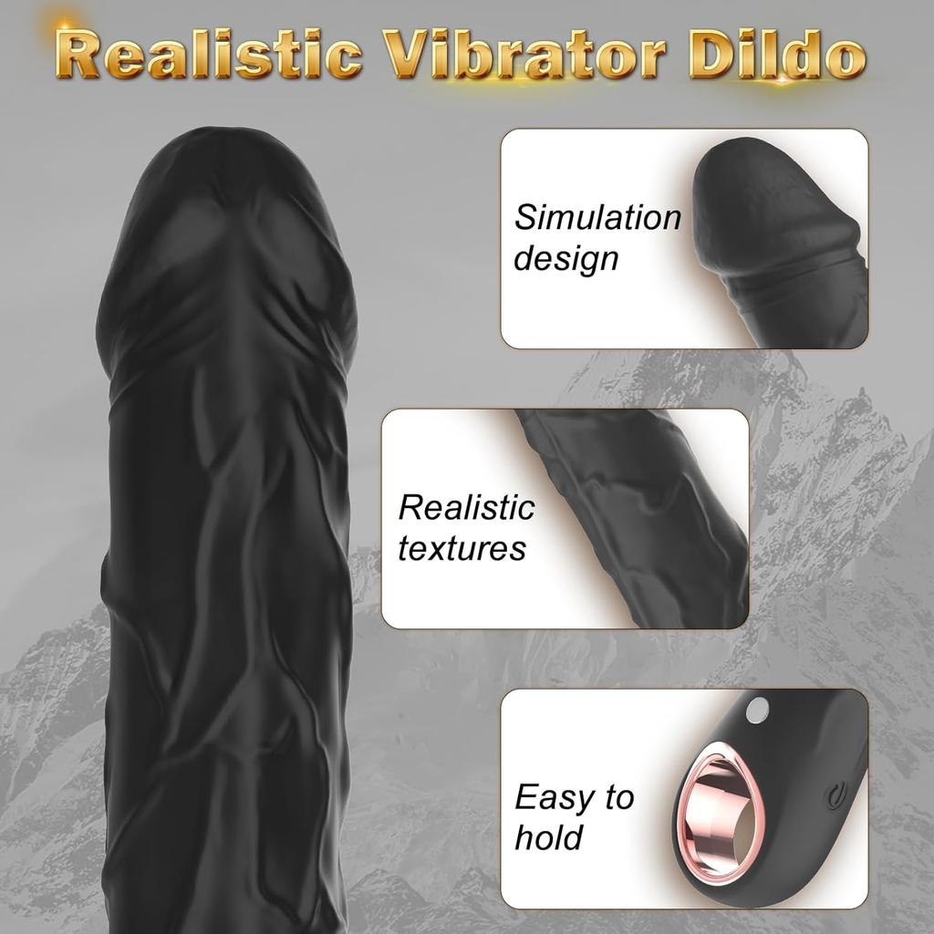 Dildovibrator, Sexspielzeug für Erwachsene und Frauen, 10 Vibrationen, realistische Silikondildos, Fingervibratoren zur Klitorisstimulation für Solo- und Paarvergnügen