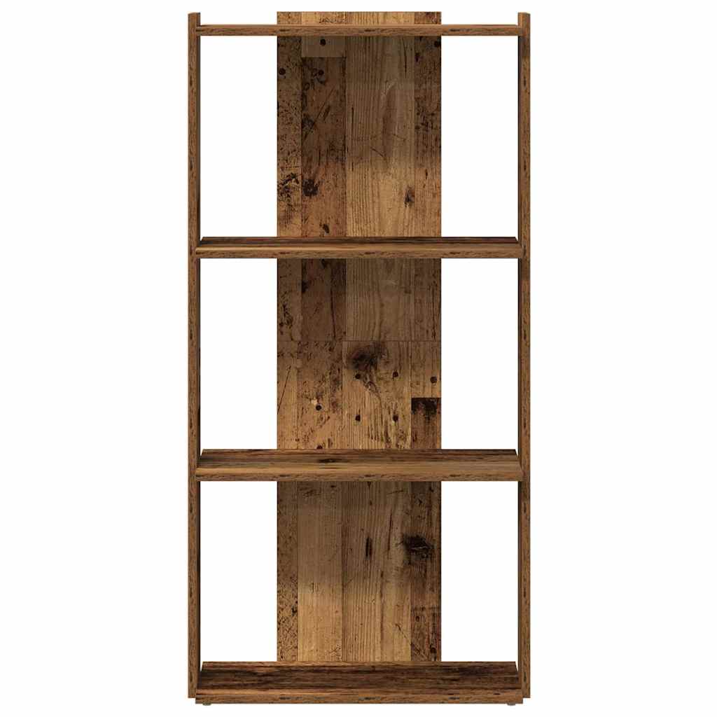 Bookshelf with 3 Shelves Rustic Wood Effect 60 x 30 x 120 cm Engineered Wood