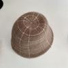 Autumn and Winter Wool Basin Hat Warm Soft Waxy Rabbit Hair Wool Blend Bucket Hat Ladies Striped Water