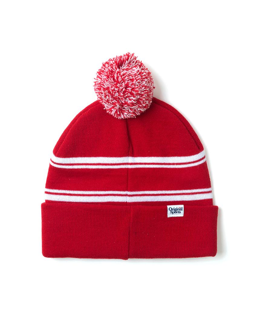 PRO-SPECS Graphic Pom Pom Beanie Rede