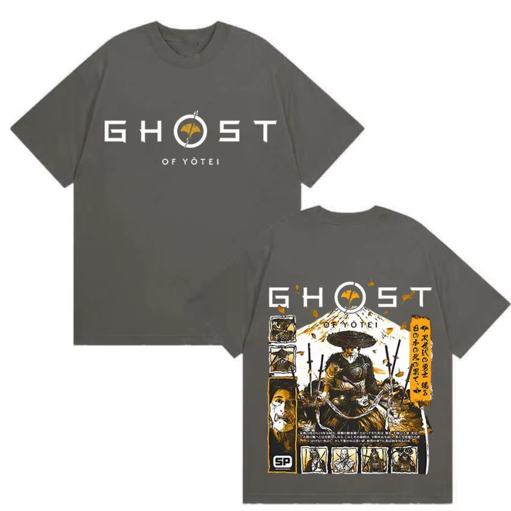 Japanese Ghost of Yotei T Shirt Men's Fashion High Quality Harajuku T-shirts Y2K Retro Oversized Short Sleeve T Shirt Streetwear