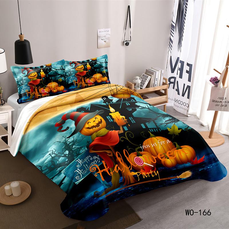 RunGrape Halloween Duvet Cover Bedding Set Double Queen King Size 240x220 Nordic Bed Cover 150 Euro Bed Linen Bedclothes 200x200