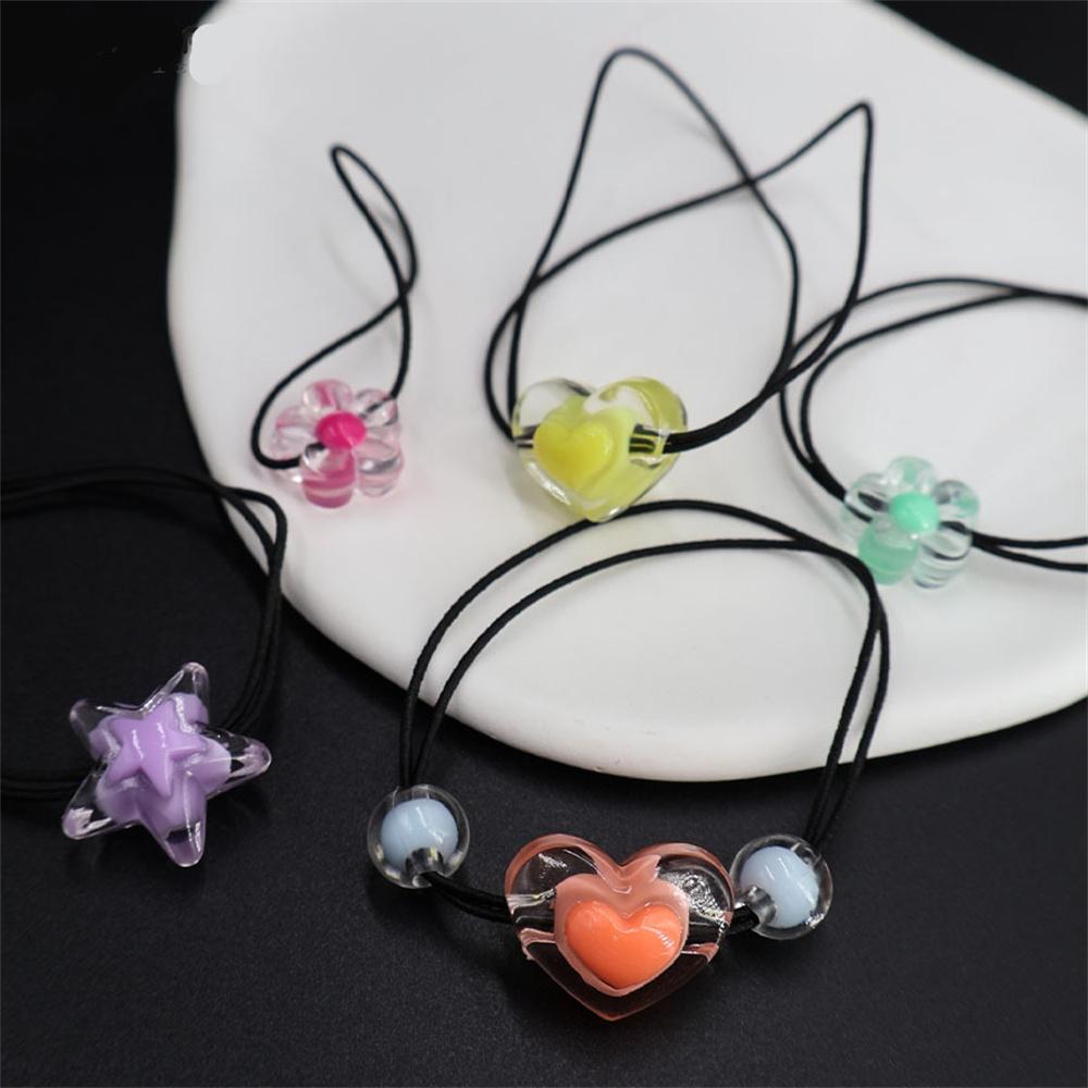 174pcs Acrylic Beads Flower Round Spacer Loose Beads Kit For Bracelet Necklace Jewelry Making Accessories