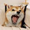 2D Scream Animals Retro Cushion Cover Silky Short Plush Invisible Zipper Dustproof Sofa Pillow Case For Home Decor