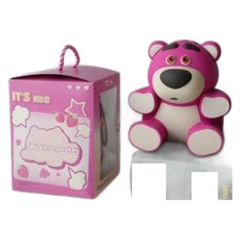 1Pc Strawberry Bear Bluetooth Speaker Retro Audio Small High-quality Desktop Pendant Speaker Gift Girl Girlfriend