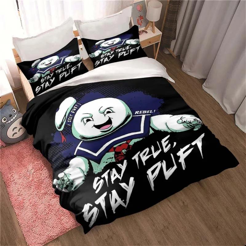 Cartoon Ghostbusters Duvet Cover Pillowcase Bedding Set Adult Boys Girls Bedroom Decoration Children Gift Single Double Size