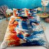 Duvet Covers stylish Messi-print bedding set includes a duvet cover and comforter, suitable for teenagers, children