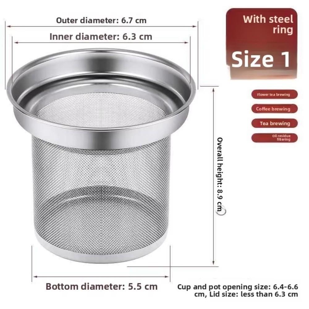 Stainless Steel Tea Strainer Reusable Filter Replacement Tea Infuser Multifunction Extra Fine Mesh Tea Strainer